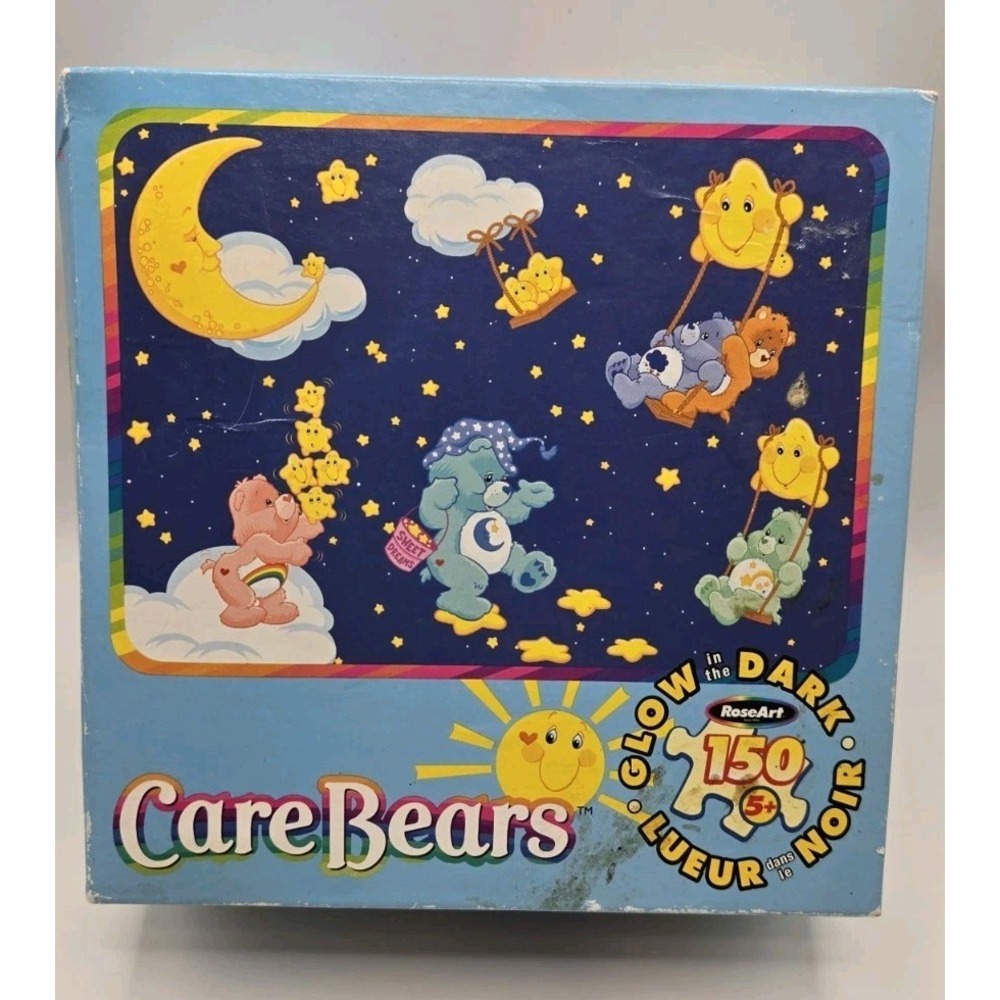Care‎ Bears Glow In The Dark 150 Piece Puzzle RoseArt 2004 Complete With Box